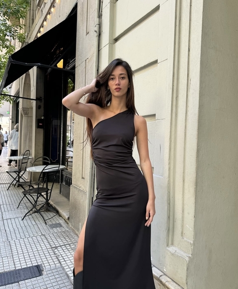 VESTIDO UN HOMBRO LARGO - comprar online