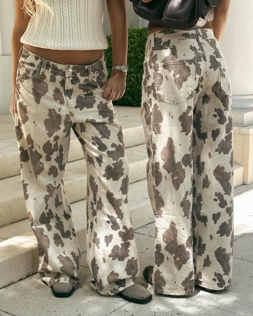 PANTALON WIDE LEG COW