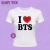 Camiseta Baby Tee I love BTS (PRAZO ATÉ 6 DIAS ÚTEIS)