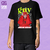 Camiseta Preta de Algodão Unissex Billie Eilish Bad Guy (PRAZO 10 DIAS ÚTEIS)