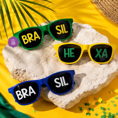 Óculos de Festa Personalizado BRASIL / HEXA