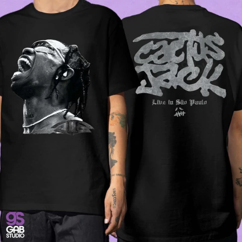 Camiseta de Algodão Travis Scott - Unissex (PRAZO ATÉ 6 DIAS UTÉIS) - comprar online