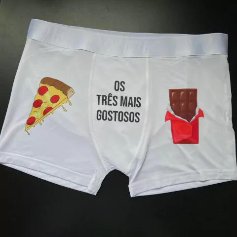 Cueca Box Pizza e Chocolate "Os três mais gostosos"