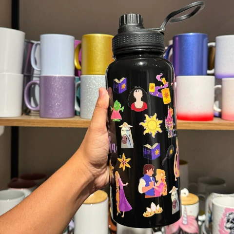 Garrafa Térmica Cantil Enrolados Stickers (PRAZO 6 DIAS ÚTEIS) - comprar online