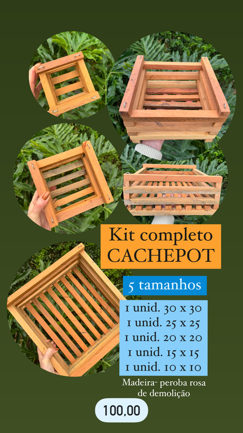 kit completo cachepot