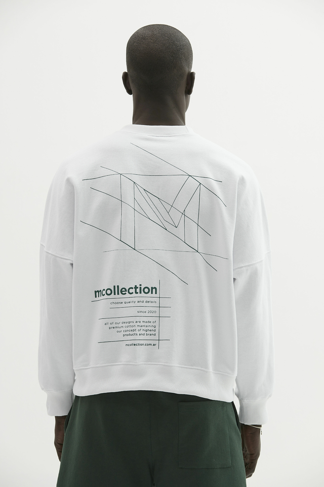 Crewneck Print M White thumbnail 2