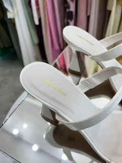 Sandália Mule Couro Camurça Croco - LANÇA PERFUME na internet