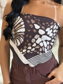 Blusa Lenço Com Linho - MY FAVORITE THINGS na internet