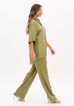 Calça Full Length Com Linho - MY FAVORITE THINGS - comprar online