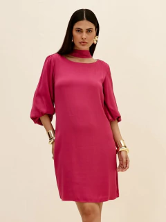 Vestido Curto Manga Cumprida - DIMY