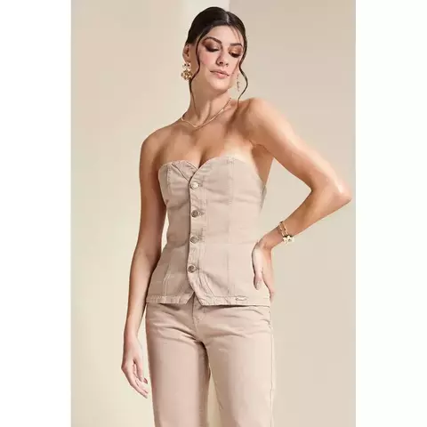 Top Sarja Corset Sem Alça