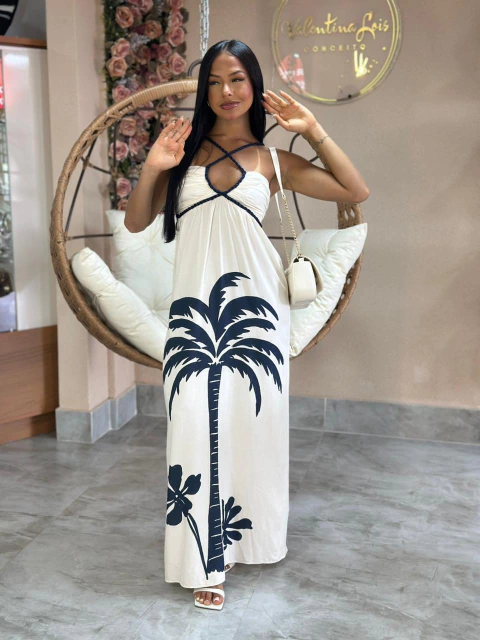 Vestido Longo Estampa Local - MY FAVORITE THINGS