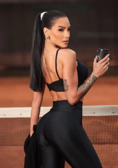 Imagem do Calça Legging Cós Super Alto Zíper Maria Gueixa