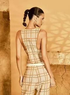 Blusa Linho Xadrez - ISY - comprar online