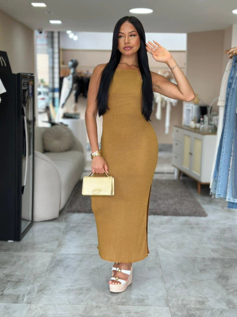 Vestido Com Aplicações - OPEN