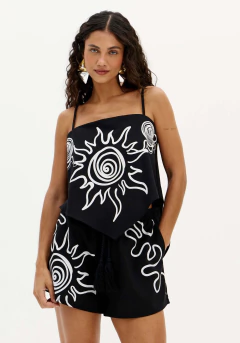 Blusa Solta De Alça Com Linho - MY FAVORITE THINGS