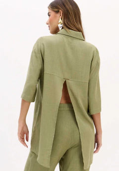 Camisa Oversized Com Linho - MY FAVORITE THINGS - Valentina Lois