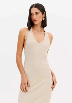 Vestido Super Midi Detalhe Costas - LANÇA PERFUME EASY - loja online