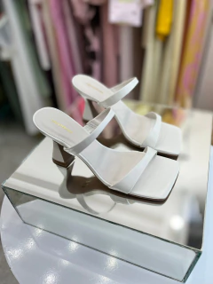 Sandália Mule Couro Camurça Croco - LANÇA PERFUME