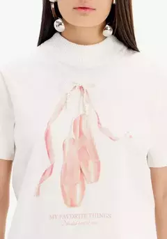 T-Shirt Com Gola Tricot - MY FAVORITE THING - comprar online
