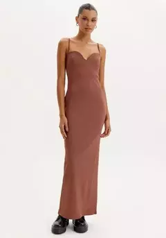 Vestido Canelado Super Midi De Alças - MY FAVORITE THINGS