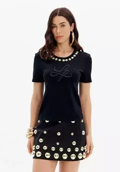 T-Shirt Baby Look Com Bordado - LANÇA PERFUME na internet