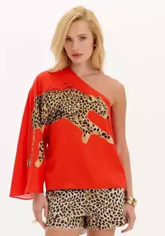 Blusa Ombro Único Estampa - LANÇA PERFUME na internet