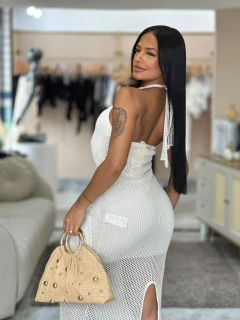 Vestido Feminino Tricot Com Tecnica Bordada - DIMY - Valentina Lois