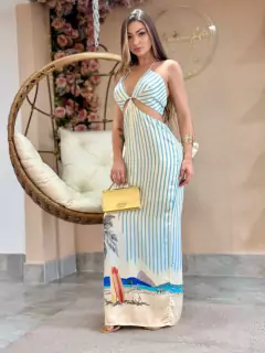 Vestido Estampado - OPEN - comprar online
