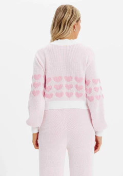 Cardigã Tricot Coração - My Favorite Things - Valentina Lois