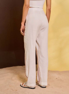Calça Linho Bordada - ISY - comprar online