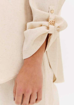 Camisa Manga Longa Com Linho - LANÇA PERFUME EASY na internet