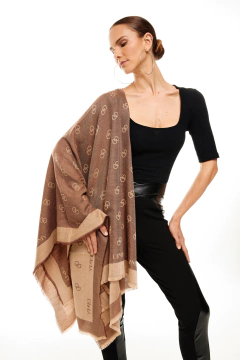 Lenço Monograma Tecido Plano Feminino Dimy LEN32746 - comprar online