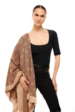 Lenço Monograma Tecido Plano Feminino Dimy LEN32746 na internet