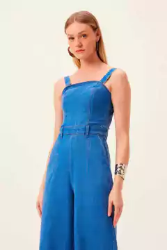 Macacão Longo Tomara Que Caia E Alça Removível Jeans Feminino Dimy 32064 - comprar online