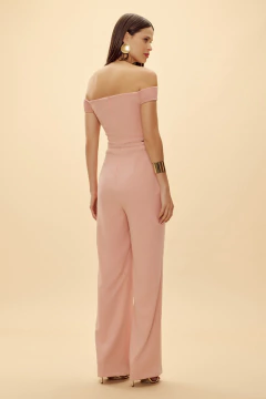 Macacão Feminino Wide Ombro À Ombro Com Cinto MAC35959 - DIMY - comprar online