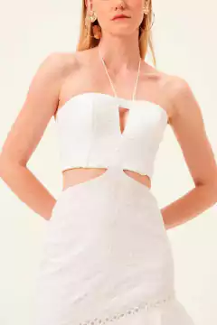 Vestido Longo Com Babado Irregular Tecido Plano Feminino Dimy VES31810 - comprar online