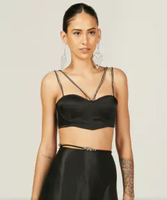 TOP CORSET ALÇA STRASS - comprar online