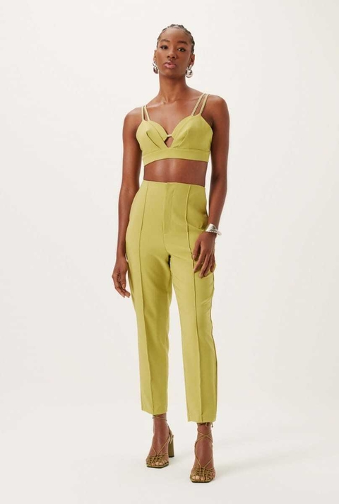 Top decotado verde - Dimy