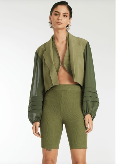 BLAZER CROPPED TRANSPARENCIA LISI -ALLS