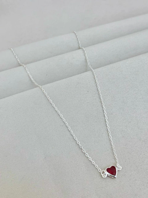 CHOKER ELOS MENORES PINGENTE PONTO DE LUZ CORAÇÃO BANHADO - comprar online