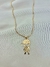COLAR FILHO UNICO BANHADO A OURO 18K E PRATA/BOX276*