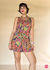 Vestido curto farm regatão arabescos neon