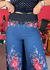Calça floral Marfino - Diga Xs