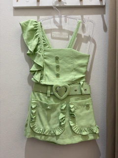 Conjunto verde babado