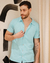 Camisa de Botão Texture - Azul - The Basic Shirt - Versátil, Básico e Casual