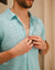 Camisa de Botão Texture - Azul na internet