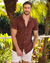 Camisa de Botão Texture - Marrom