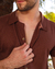 Camisa de Botão Texture - Marrom na internet