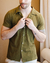 Camisa de Botão Texture - Verde Oliva - The Basic Shirt - Versátil, Básico e Casual
